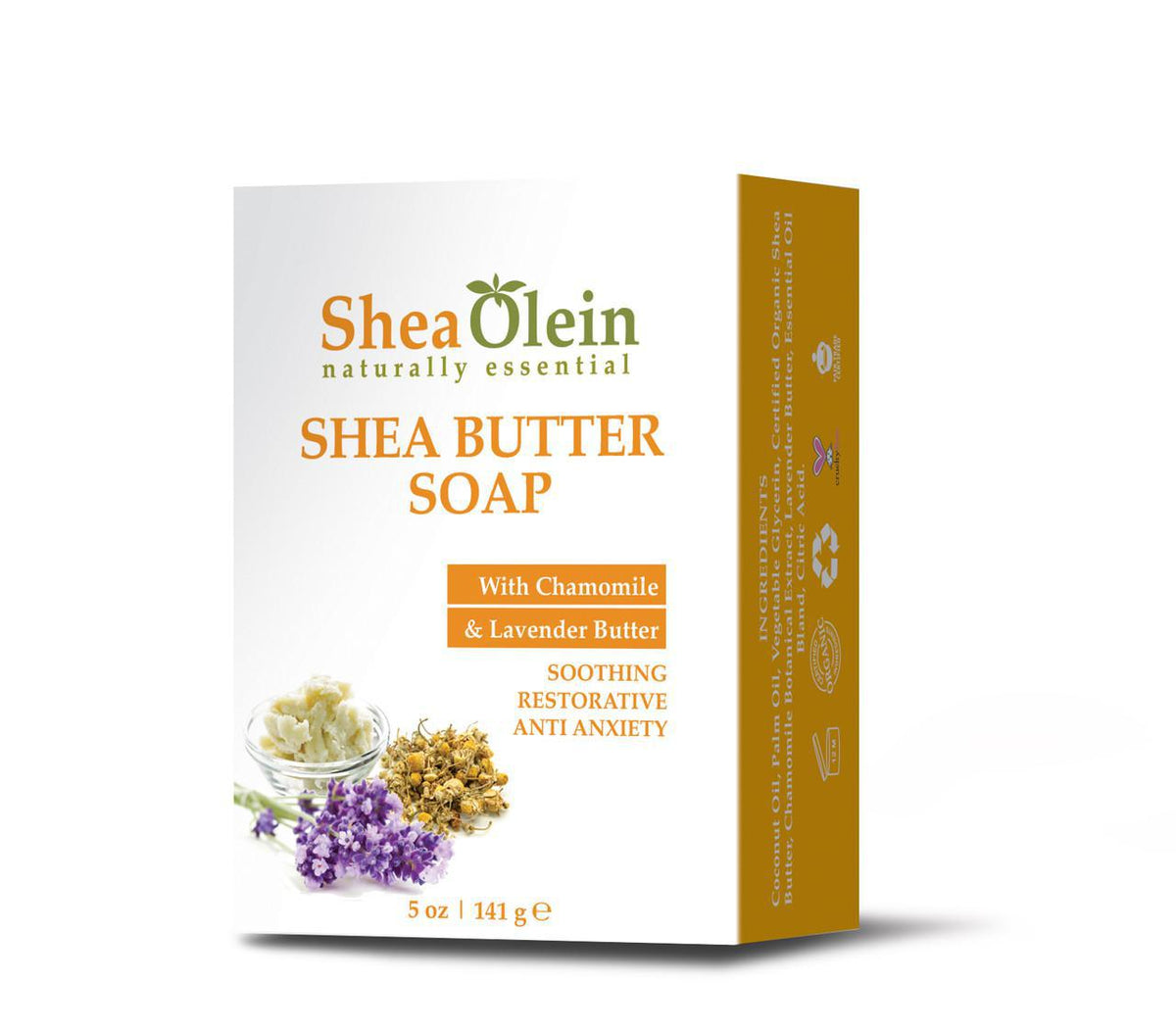 Shea Butter Soap With Chamomile &amp; Lavender Flower 5oz