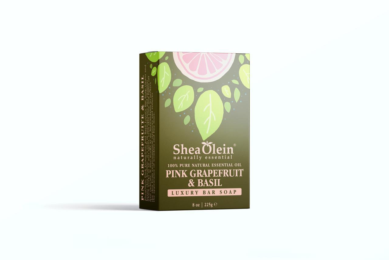 Pink Grapefruit & Basil Essential Oil Luxury Bar Soap 8oz