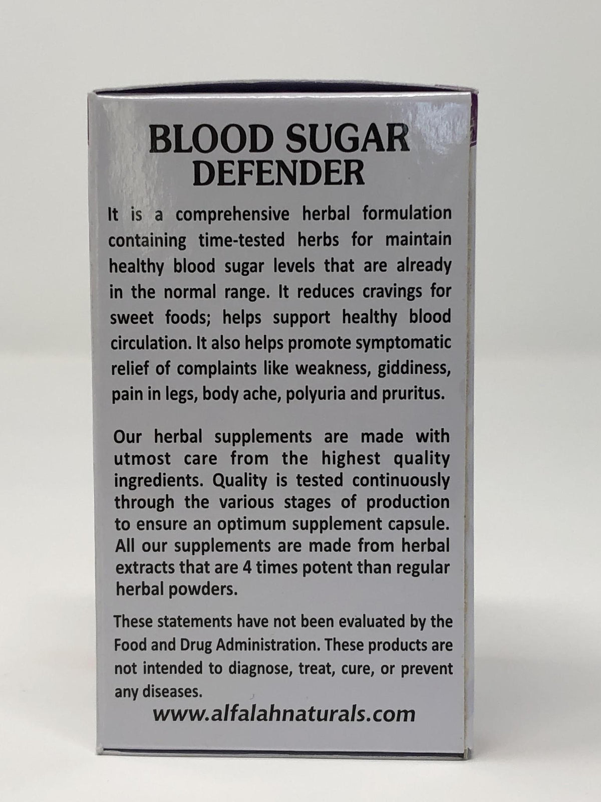Blood Sugar Defender Premium Extract Capsules 500 MG - 60 Vege Capsules