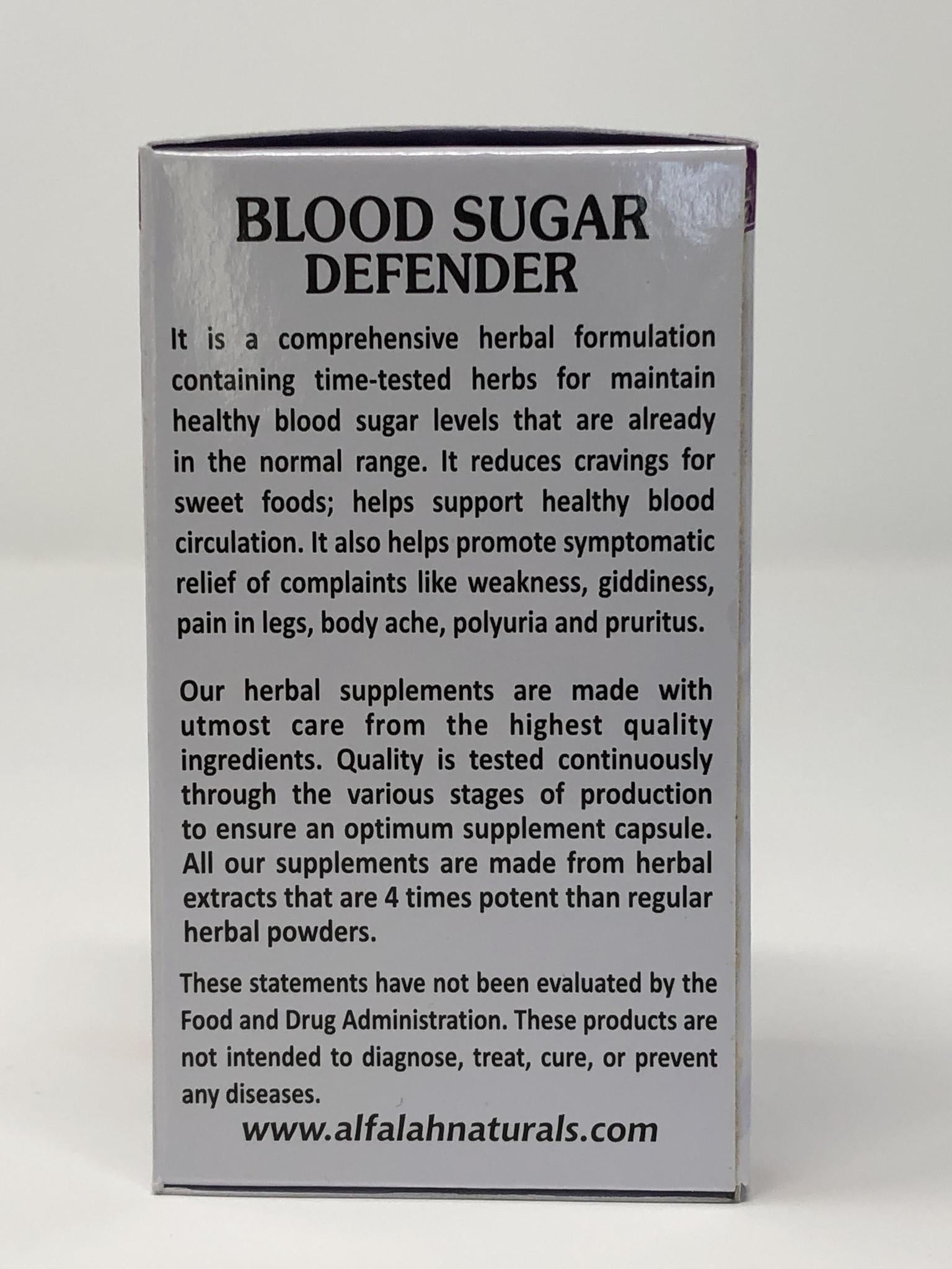 Blood Sugar Defender Premium Extract Capsules 500 MG - 60 Vege Capsules