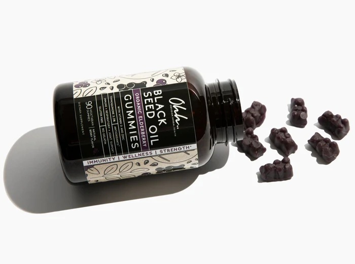 Organic Black Seed Oil &amp; Elderberry Gummies - 90 Gummies