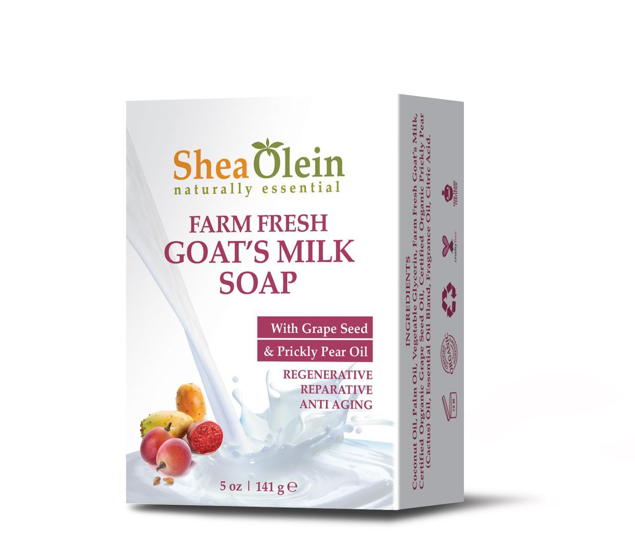 Farm Fresh Goat's Milk Soap with Grape Seed & Prickly Pear Oil 5oz