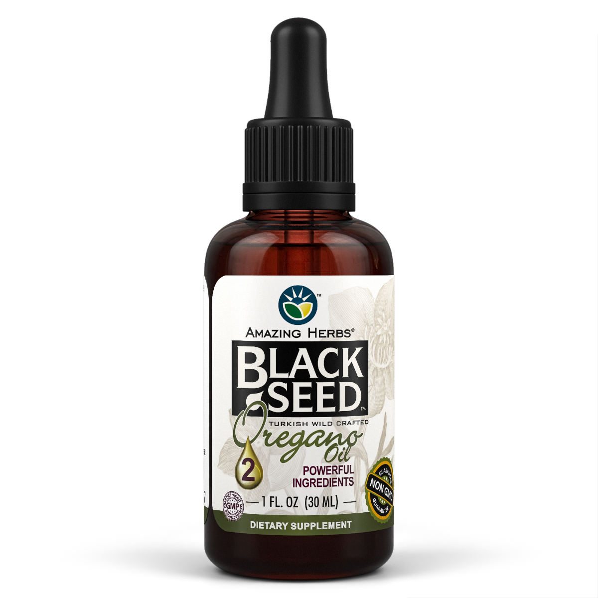 Black Seed With Turkish Wild Crafted Oregano Oil 1oz
