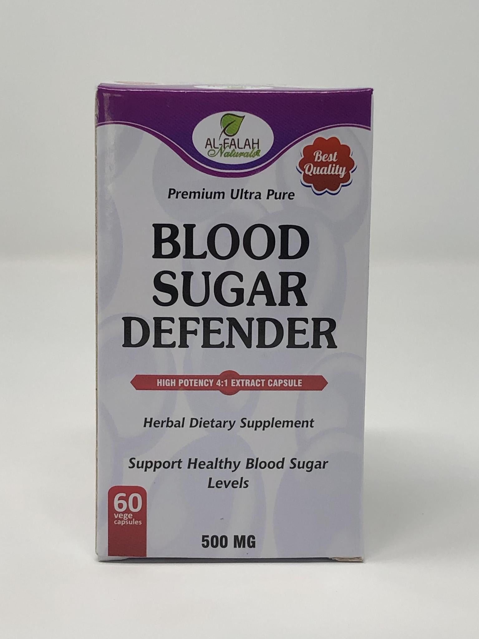 Blood Sugar Defender Premium Extract Capsules 500 MG - 60 Vege Capsules
