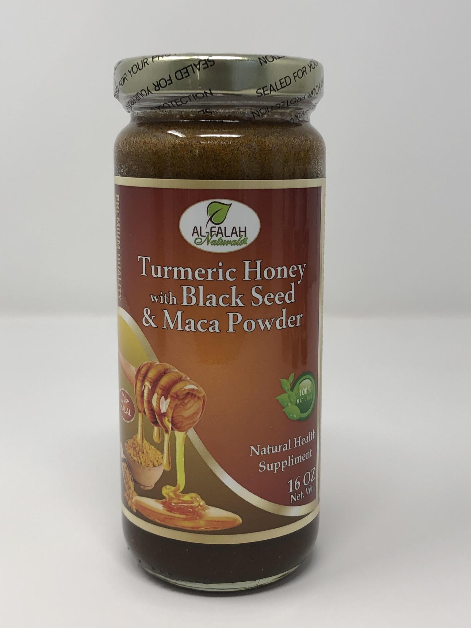 Turmeric Honey with Black Seed & Maca Powder 16oz