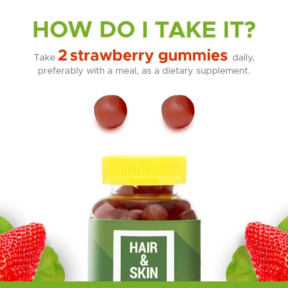 Hair &amp; Skin Gummy Vitamin- 90 Gummies