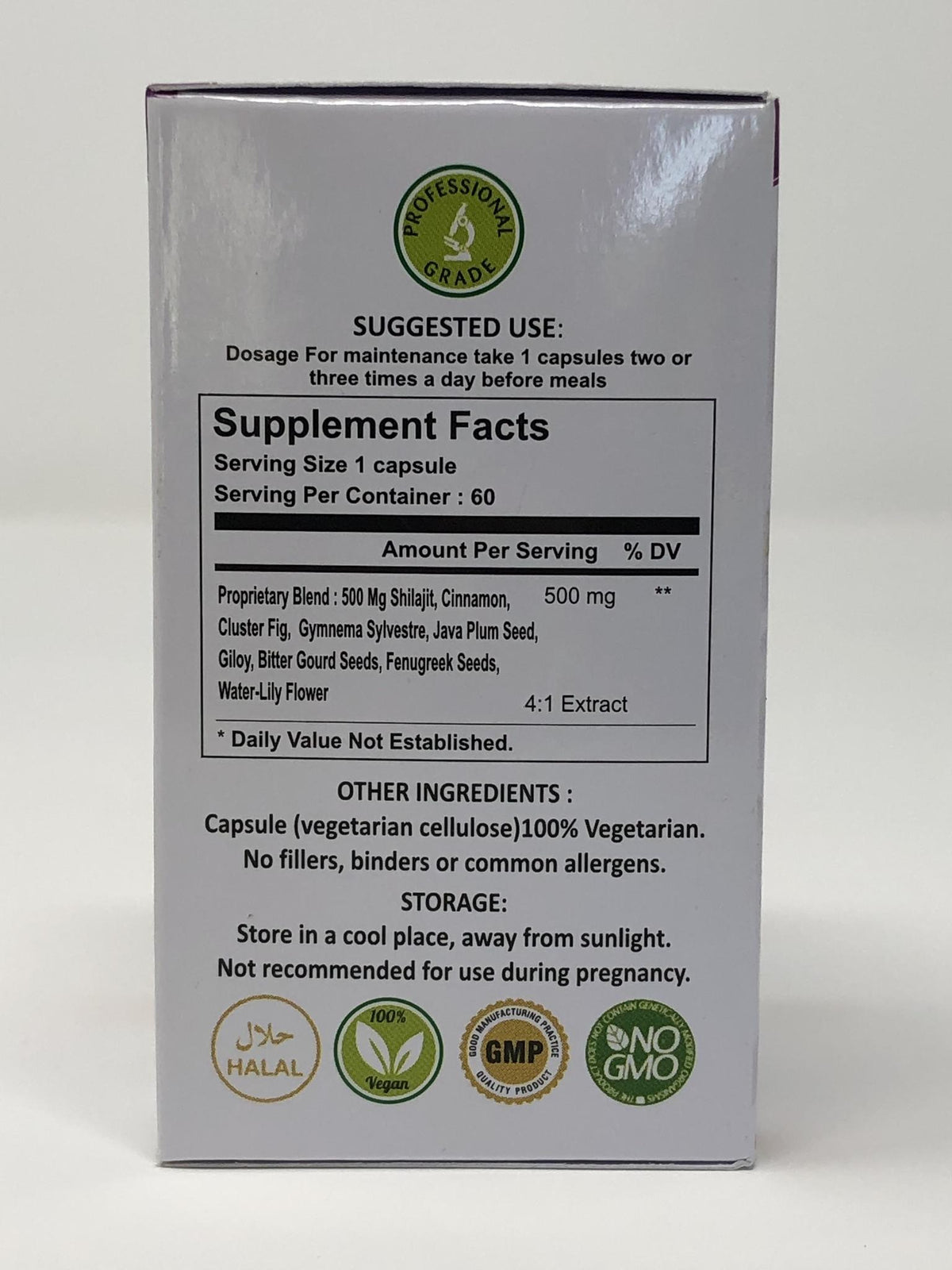 Blood Sugar Defender Premium Extract Capsules 500 MG - 60 Vege Capsules