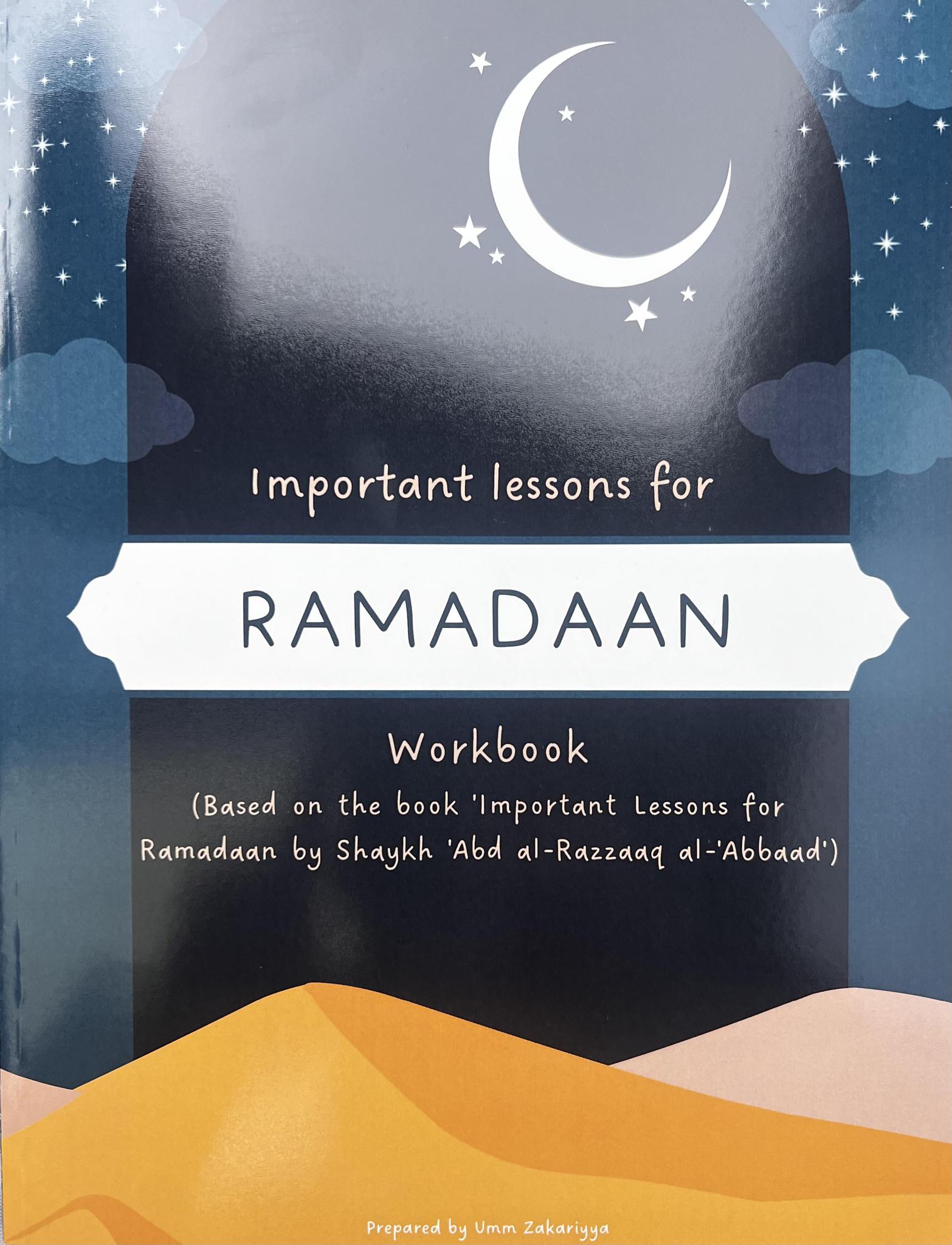 Important Lessons For Ramadan Workbook