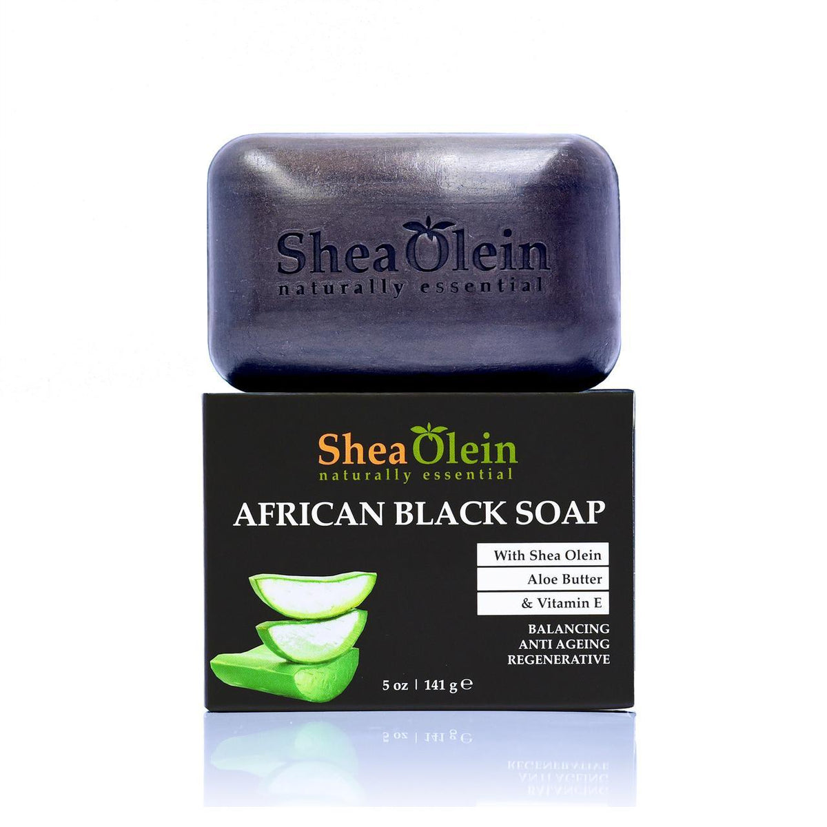 African Black Soap with Shea Olein, Aloe Butter &amp; Vitamin E 5oz