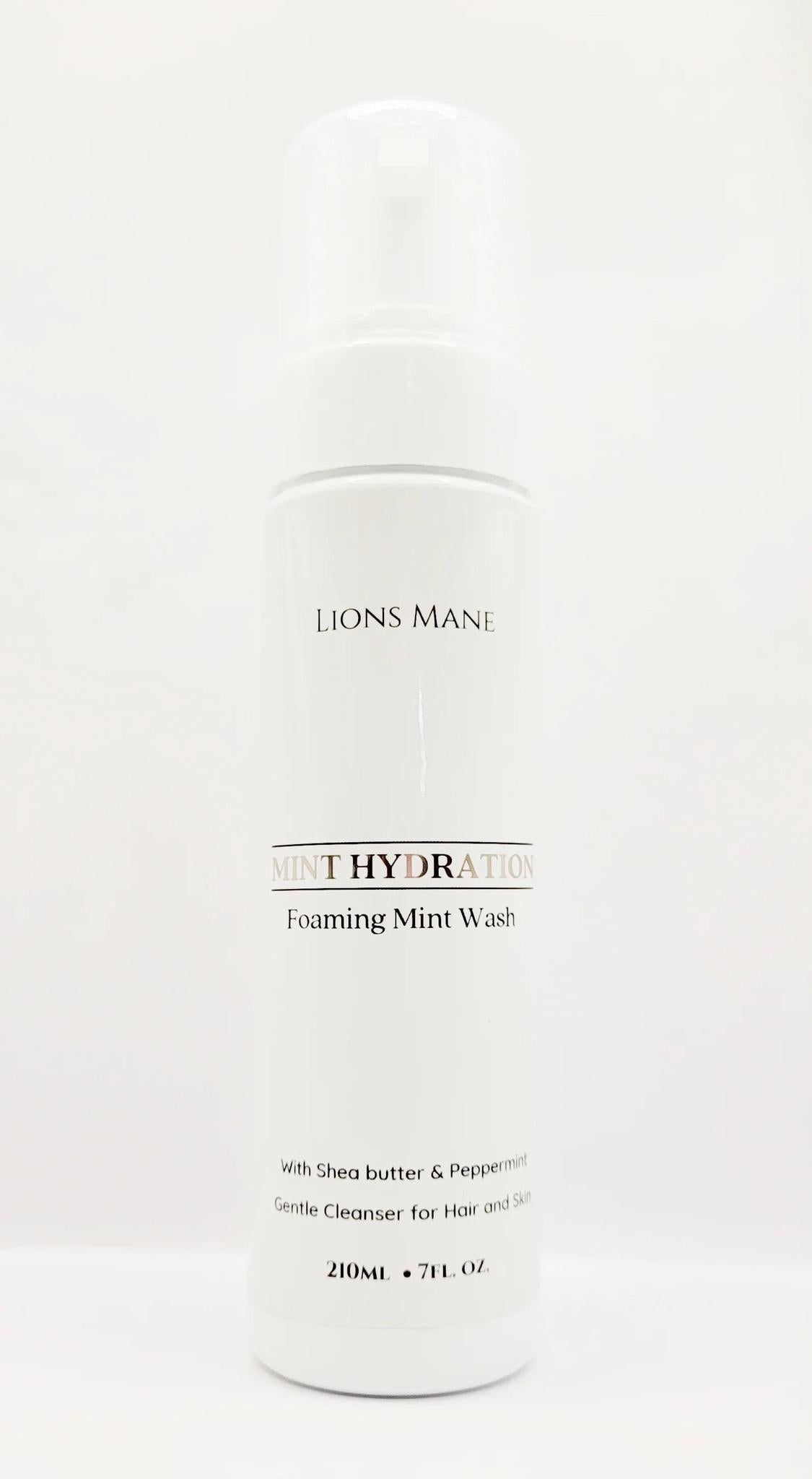 Lions Mane Shea Butter &amp; Peppermint Hydrating Foam Cleanser 6oz