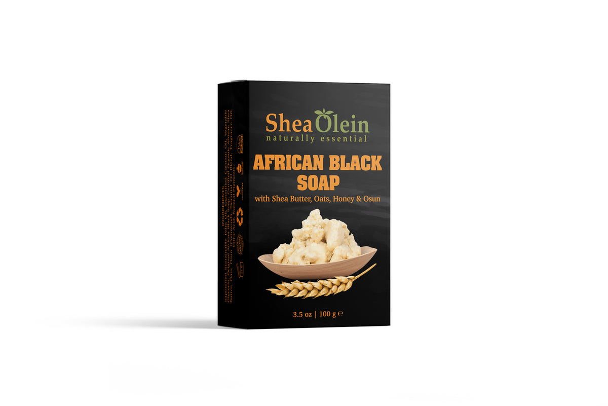 African Black Soap with Shea Butter, Oats, Honey &amp; Osun 3.5oz