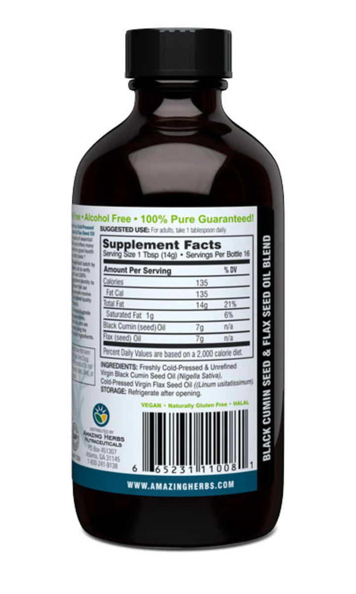 Black Seed FLAX SEED Oil Blend 8oz