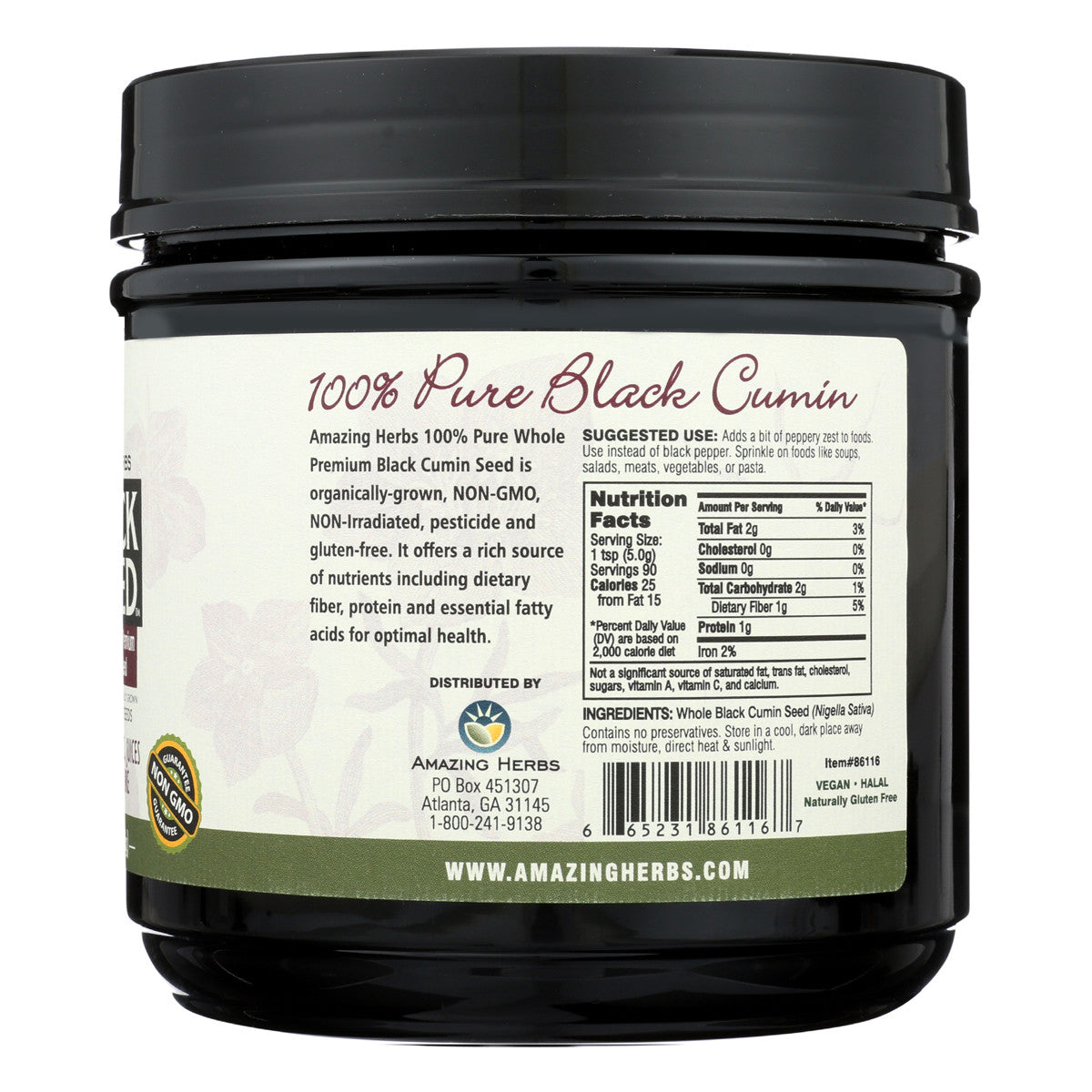 Black Seed 100% Pure Whole Premium Black Cumin Seed 16oz