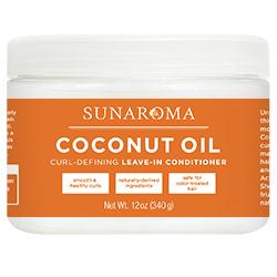 Sunaroma Coconut Oil Curl-Defining Leave-In Conditioner with Shea Butter & Silk Aming Acids 12oz