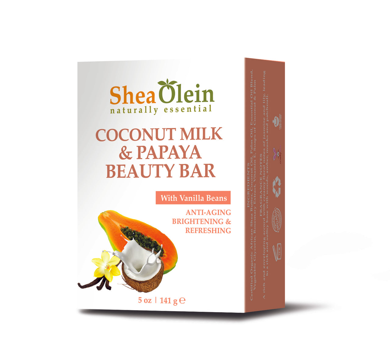 Coconut Milk & Papaya Beauty Bar with Vanilla Beans 5oz