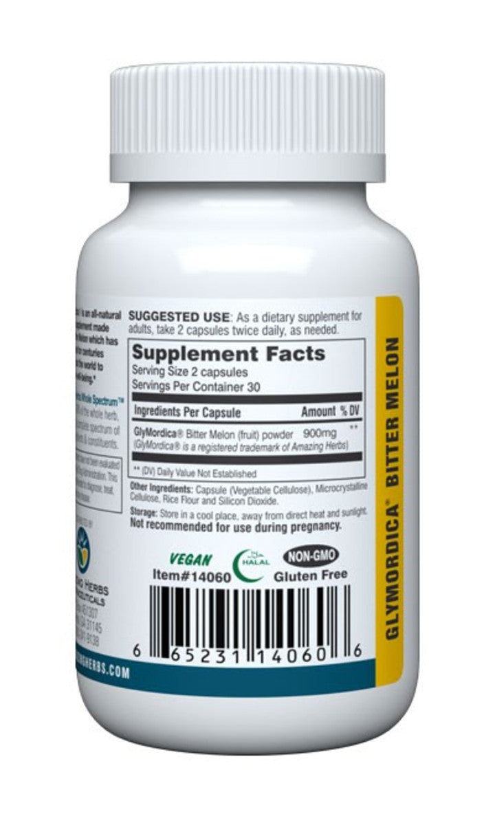GlyMordica Bitter Melon (60 Vegetarian Capsules)
