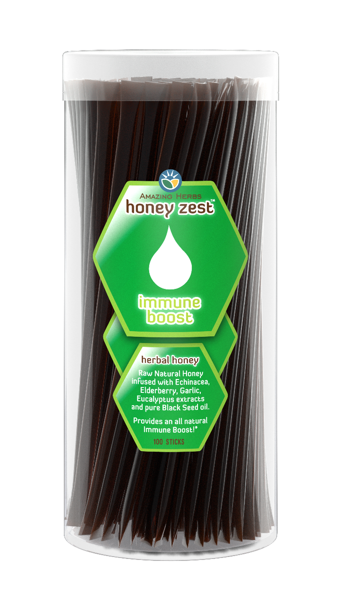 HoneyZest Immune Boost Straws 100ct Jar