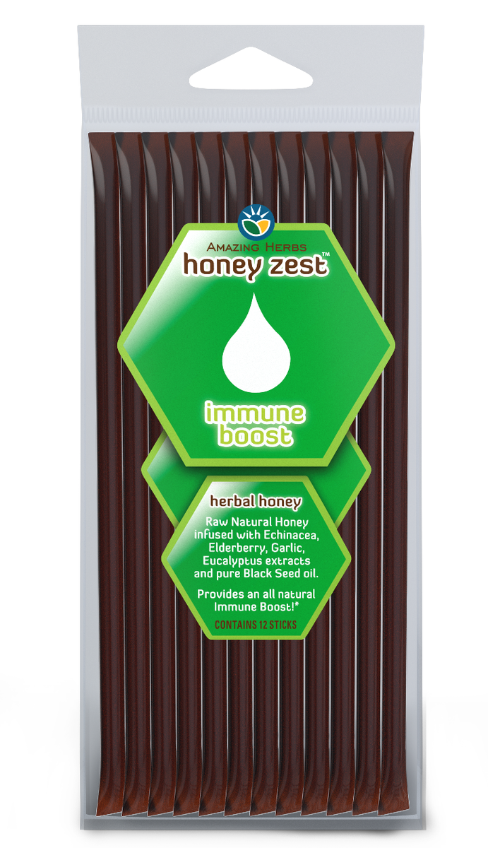HoneyZest Immune Boost Straws 12 Pack