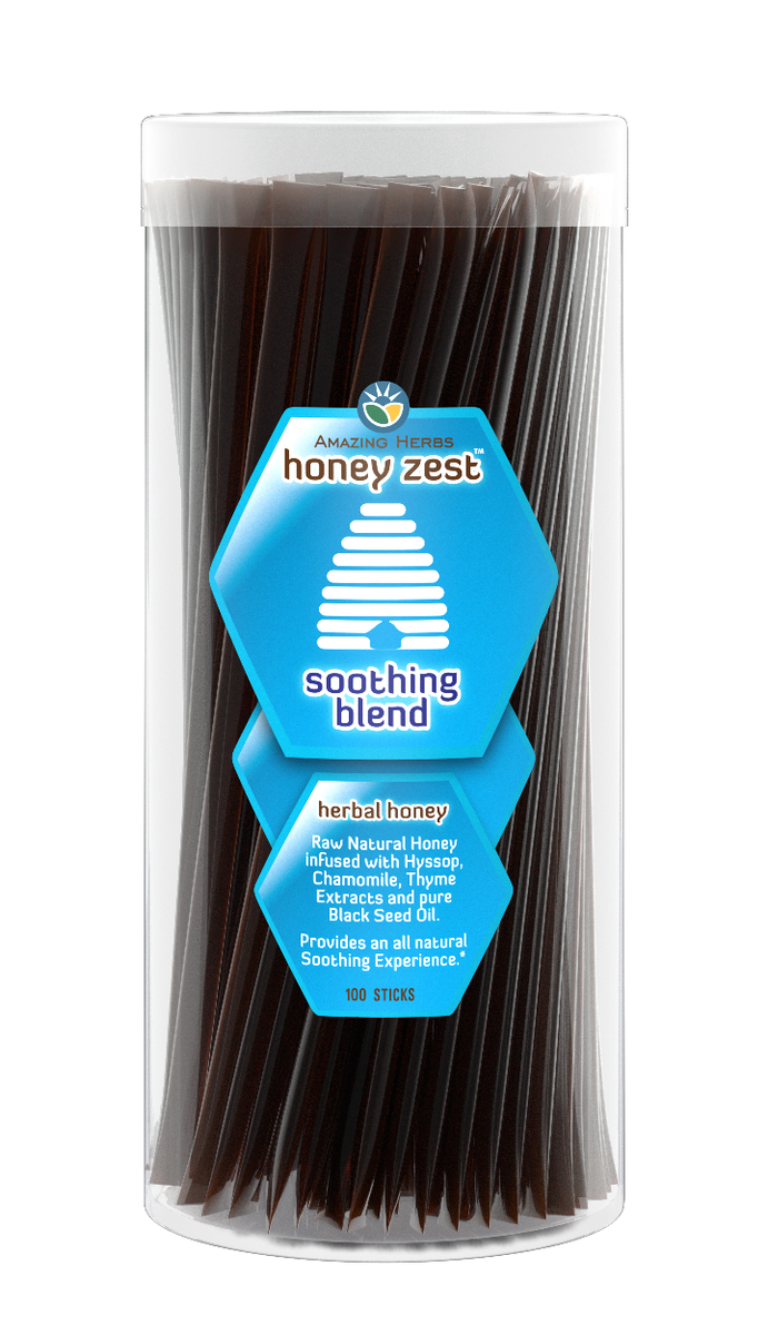 HoneyZest Soothing Blend Straws 100ct Jar