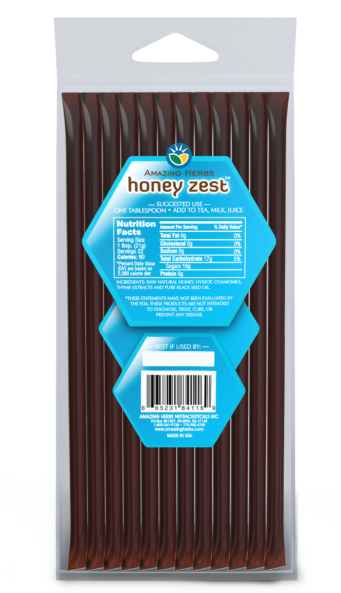 HoneyZest Soothing Straws 12 Pack
