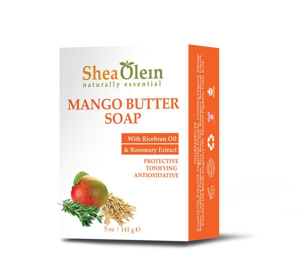 Mango Butter Soap with Rice Bran Oil &amp; Rosemary Extract 5oz