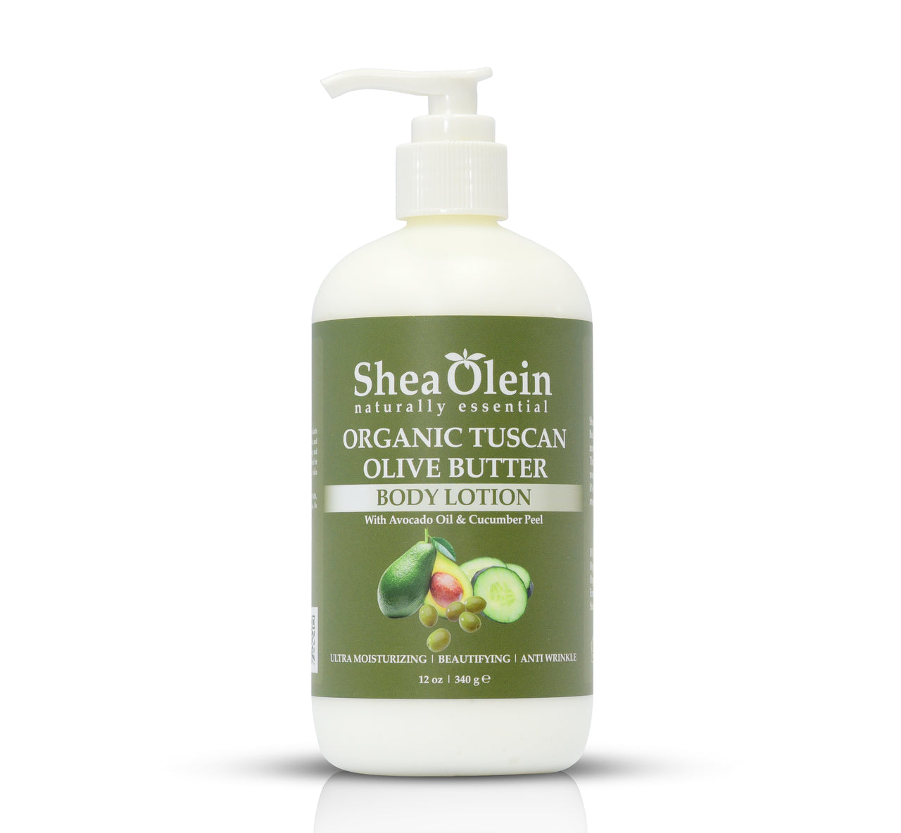 Organic Tuscan Olive Butter Body Lotion with Avocado Oil & Cucumber Peel 12oz