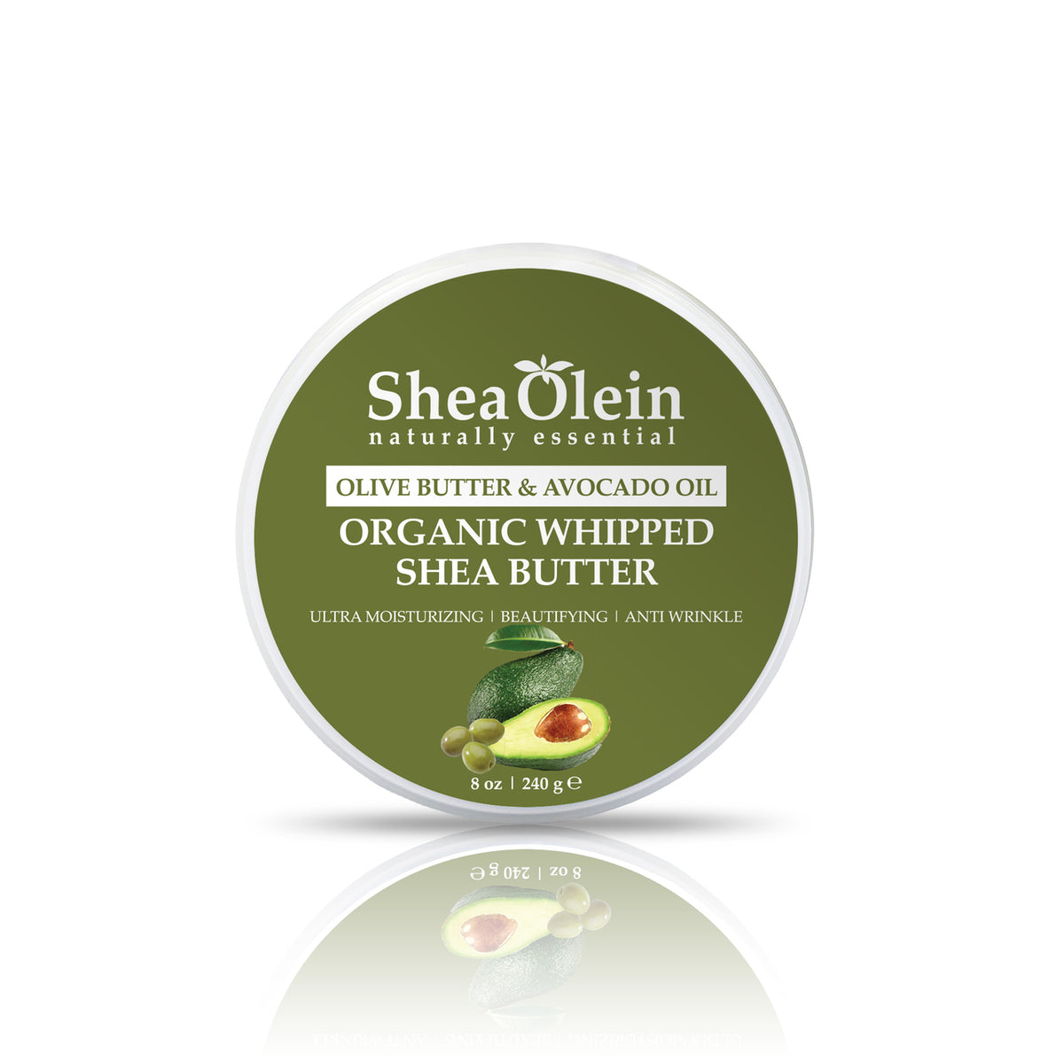 Olive Butter &amp; Avocado Oil Organic Whipped Shea Butter 8oz