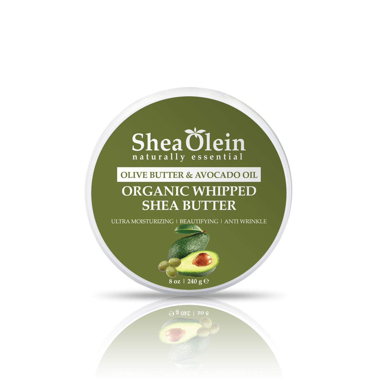 Olive Butter & Avocado Oil Organic Whipped Shea Butter 8oz