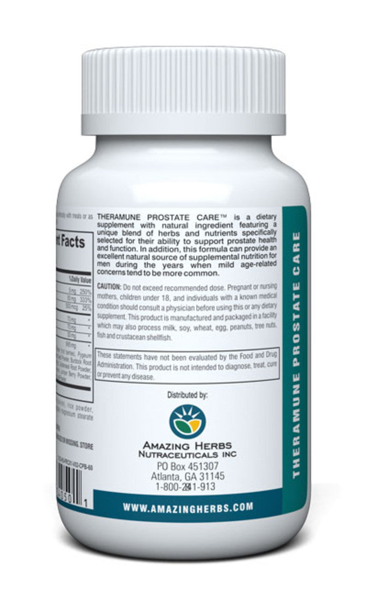 Prostate Care with Saw Palmetto &amp; High Zinc (60 Capsules)