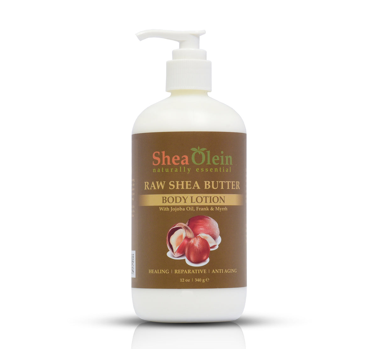 Raw Shea Butter Body Lotion with Jojoba, Frankincense &amp; Myrrh 12oz