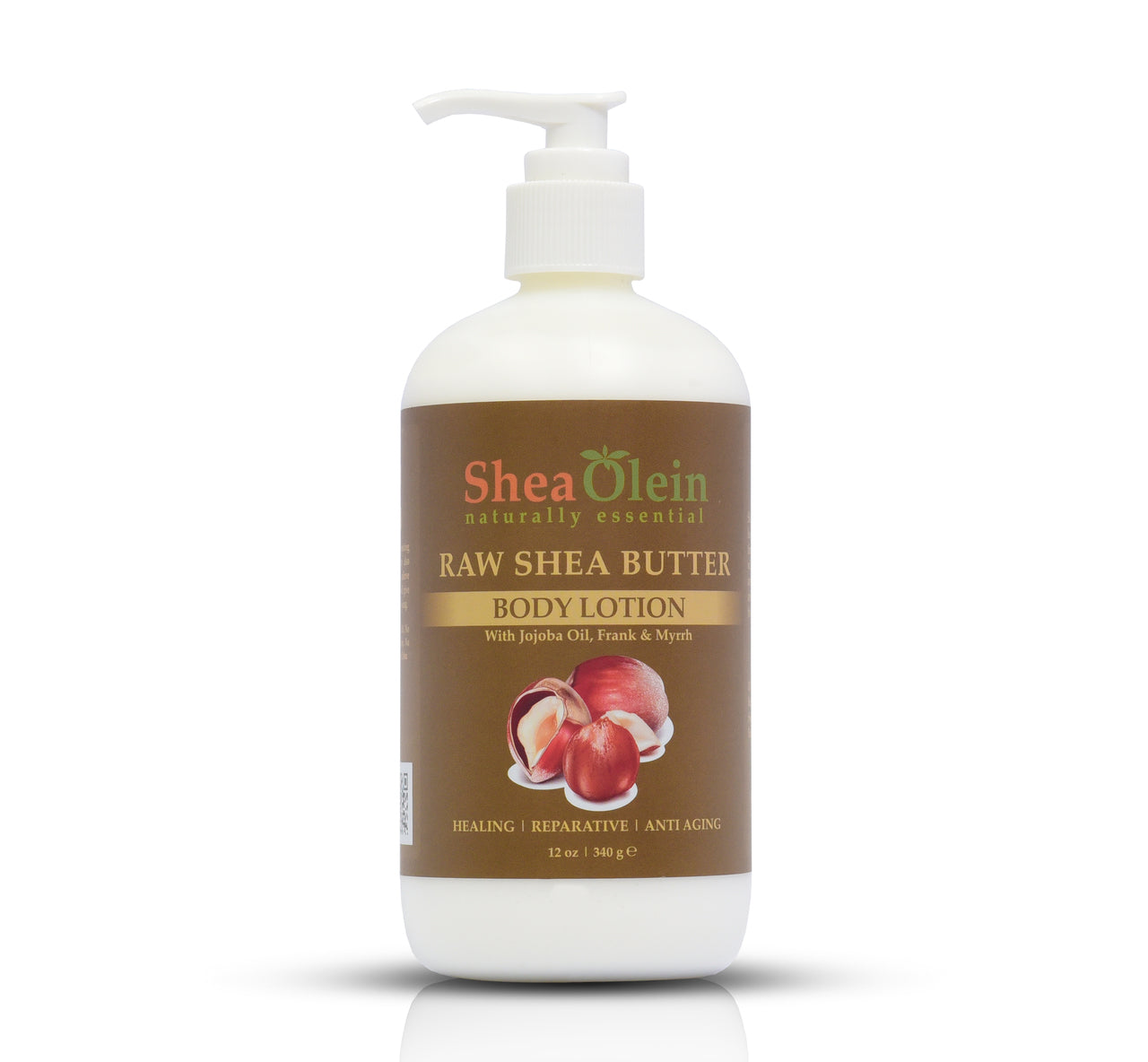 Raw Shea Butter Body Lotion with Jojoba, Frankincense & Myrrh 12oz