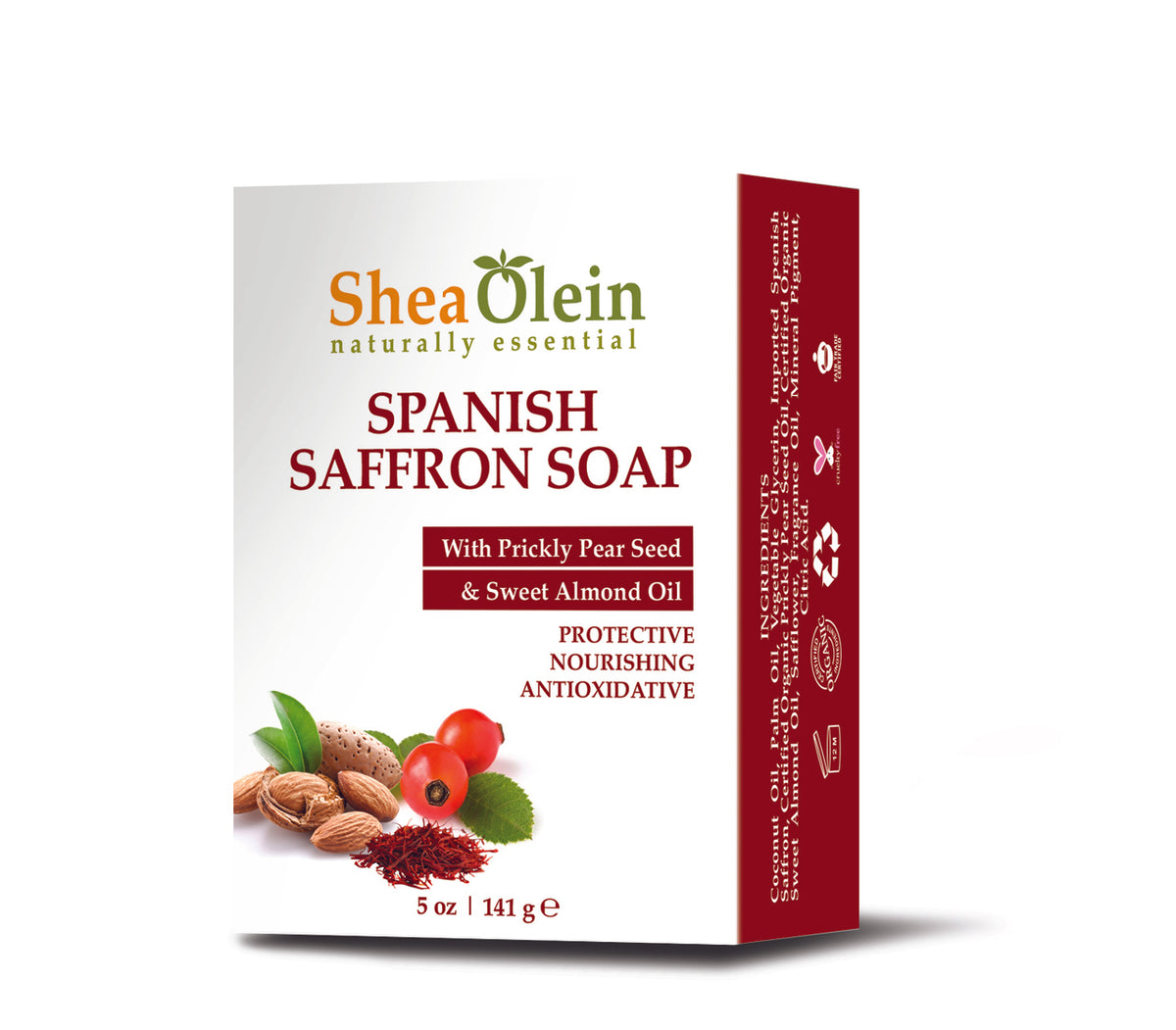 Spanish Saffron Soap with Prickly Pear Seed &amp; Sweet Almond Oil 5oz