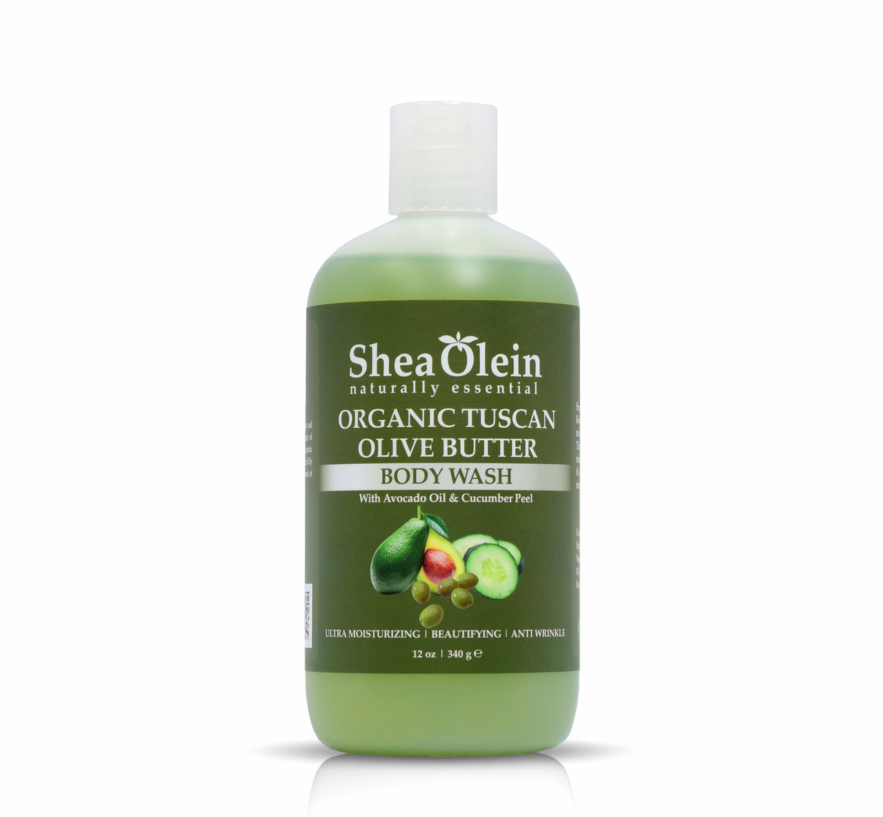 Organic Tuscan Olive Butter Body Wash with Avocado Oil & Cucumber Peel 12oz