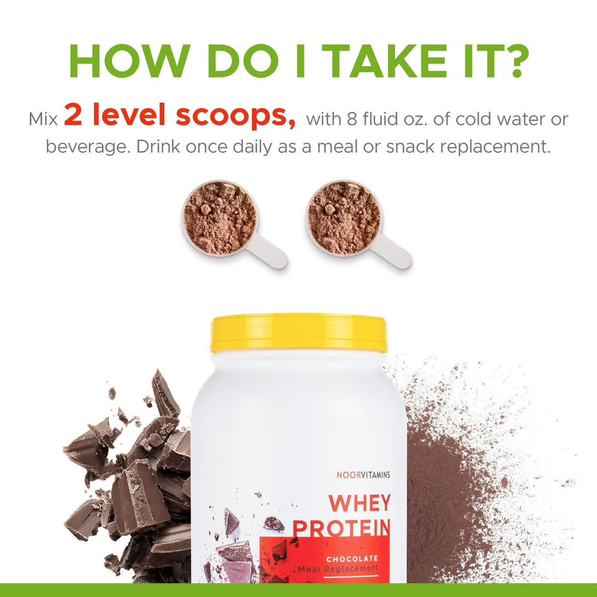 Whey Protein Powder - Chocolate 42.4oz