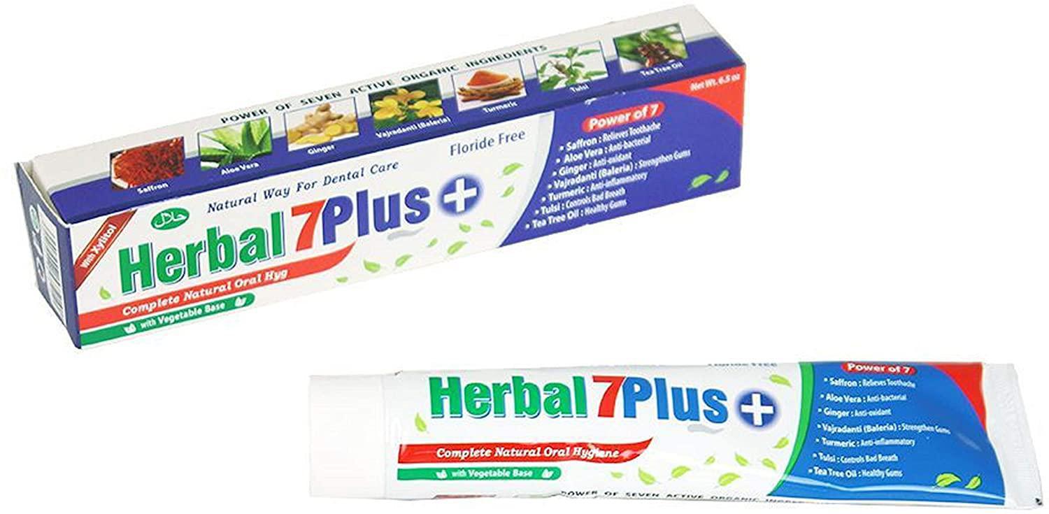 Herbal 7 Plus Toothpaste with Xylitol by Al-Falah Naturals 6.5oz