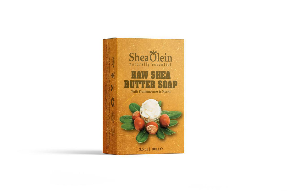 Raw Shea Butter Soap with Frankincense &amp; Myrrh 3.5oz