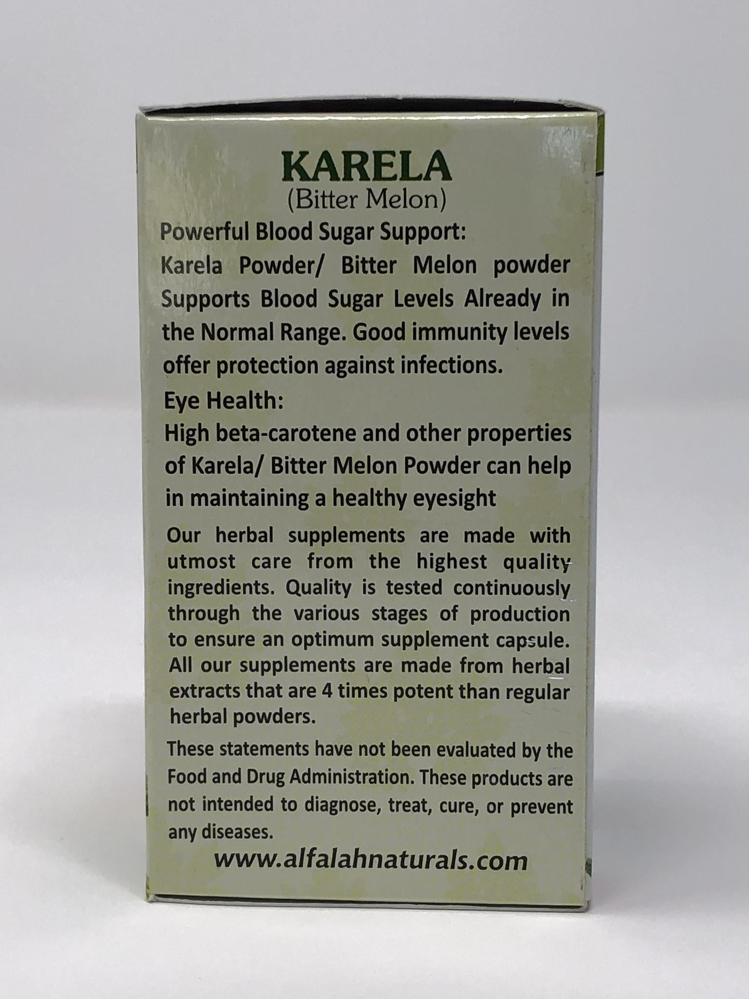 Karela (Bitter Melon) Premium Extract Capsules 500 MG - 60 Vege Capsules