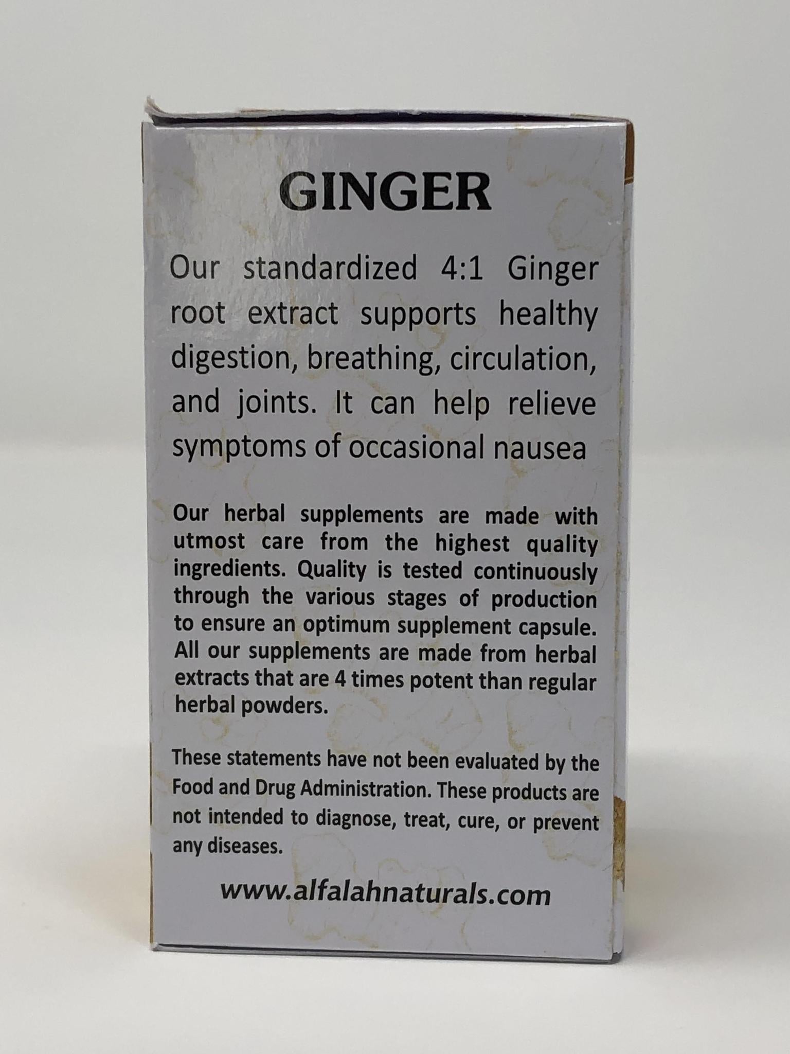 Ginger Premium Extract Capsules 500 MG - 60 Vege Capsules