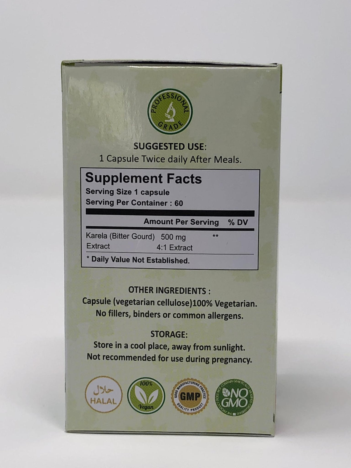 Karela (Bitter Melon) Premium Extract Capsules 500 MG - 60 Vege Capsules