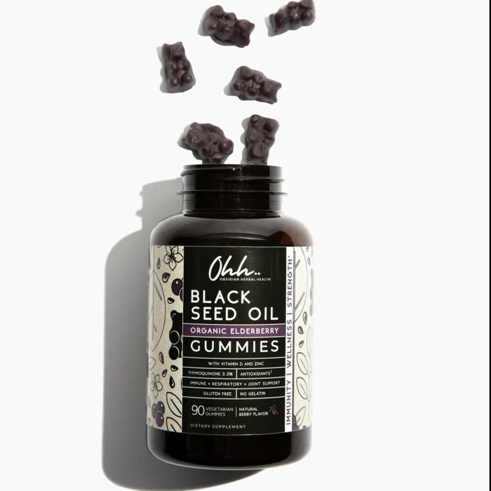 Organic Black Seed Oil &amp; Elderberry Gummies - 90 Gummies